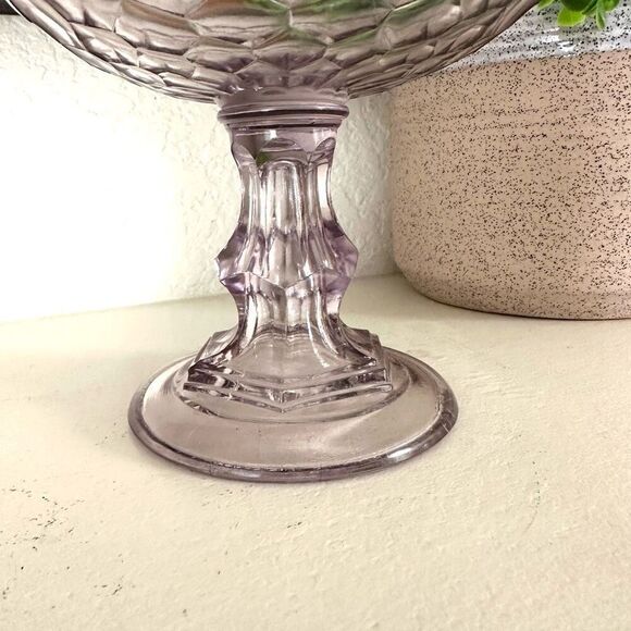 Vintage early American pattern glass  pedestal dish - Picture 8 of 8